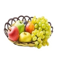 Eco-friendly Wholesale 25cm cut-out lace basket handmade Woven fruit Oval PP tray basket