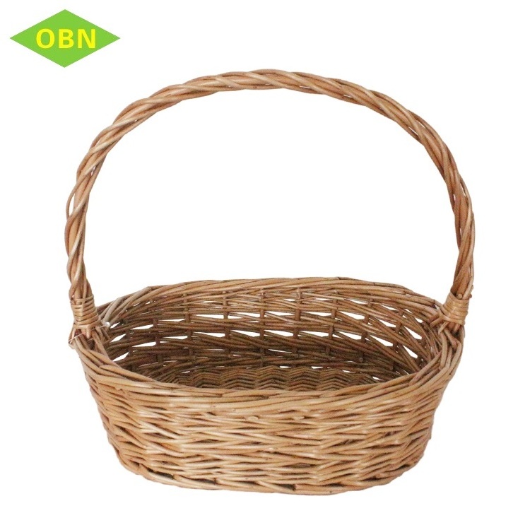 Wholesale small picnic basket home kitchen decorative handmade cheap wicker basket for gifts