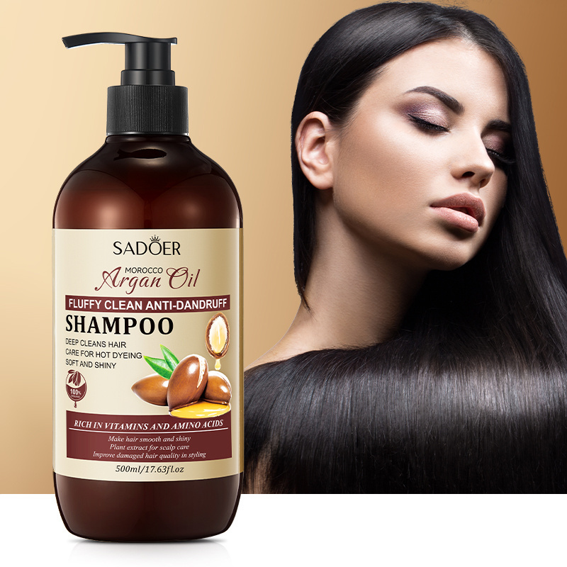 Wholesale OEM organic argan oil Refreshing Cleansing fluffy hair Dandruff removal hair lotion shampoo