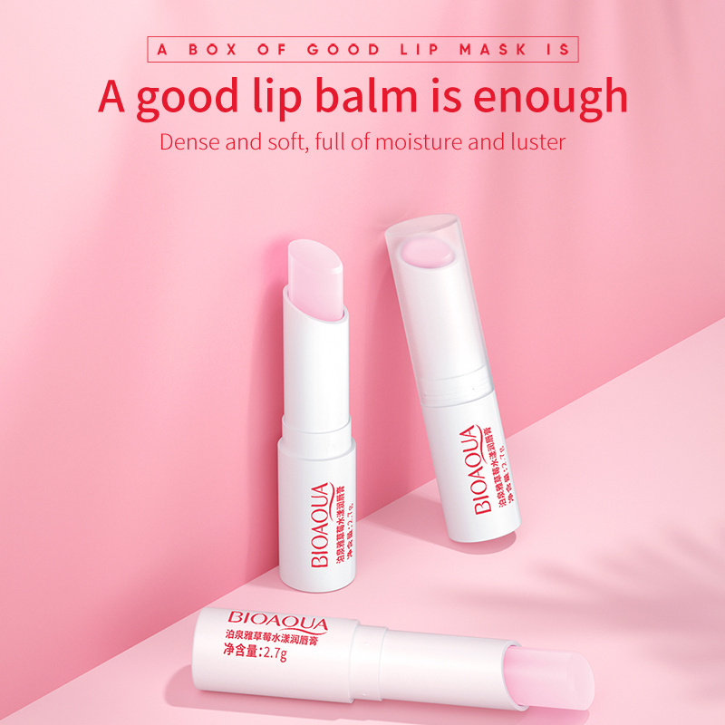 BIOAQUA Lip Care Strawberry Lips Balm Organic Fruit Extract Daily Nourishing Lip Balm