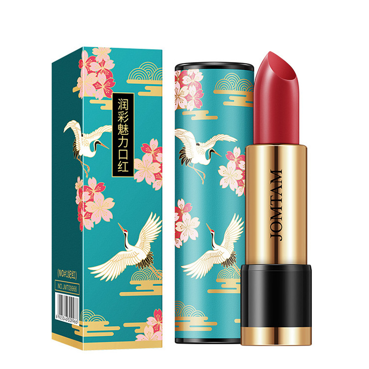 5 colors JOMTAM Long lasting not easy to decolorize waterpoof Chinese style moisturizing lipstick