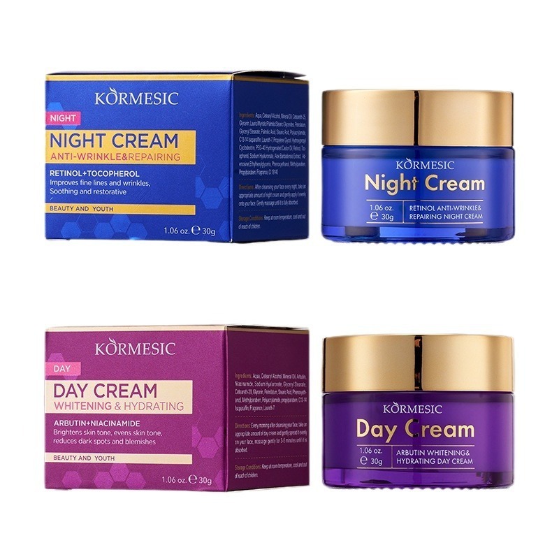 KORMESIC Private Label Skin Care Cosmetics Facial Cream Lotion Organic Day And Night Beauty Whitening Face Body Cream