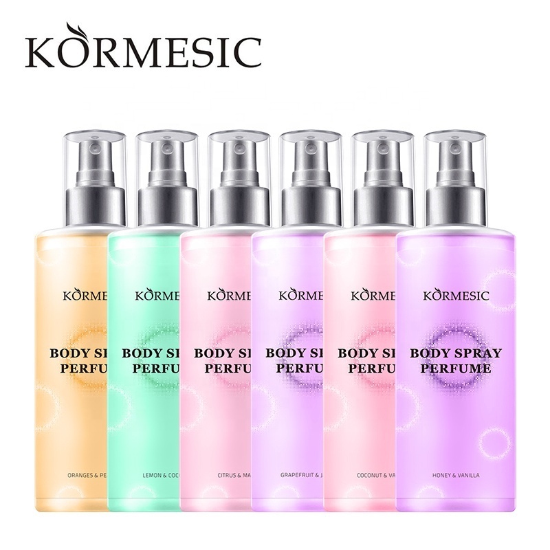 Private Label KORMESIC Natural Clear Body OEM Bottle Long Lasting Deodorant And Antiperspirant Hand Body Dry Spray For  Women