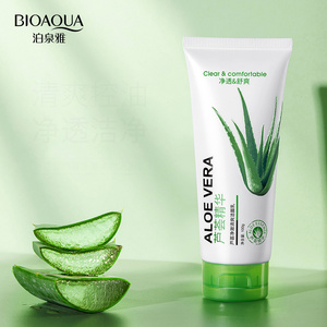 OEM BIOAQUA aloe vera tender skin hydrating face wash oil control nourishing foam whitening moisturizing face cleanser