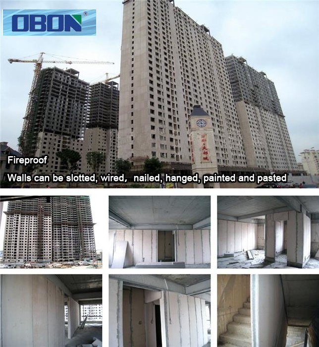 OBON Construction Material Building Ready Made Cement Walls, Ready Made Brick Walls.