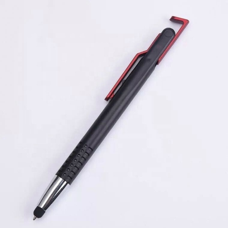 Favorable price signature touch screen pen cheap mobile phone bracket ballpoint pen printed