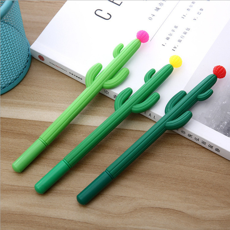 2019 Hot selling 0.5mm fruit animals gel ink pen, plastic pineapple black ink CACTUS  neutral pen