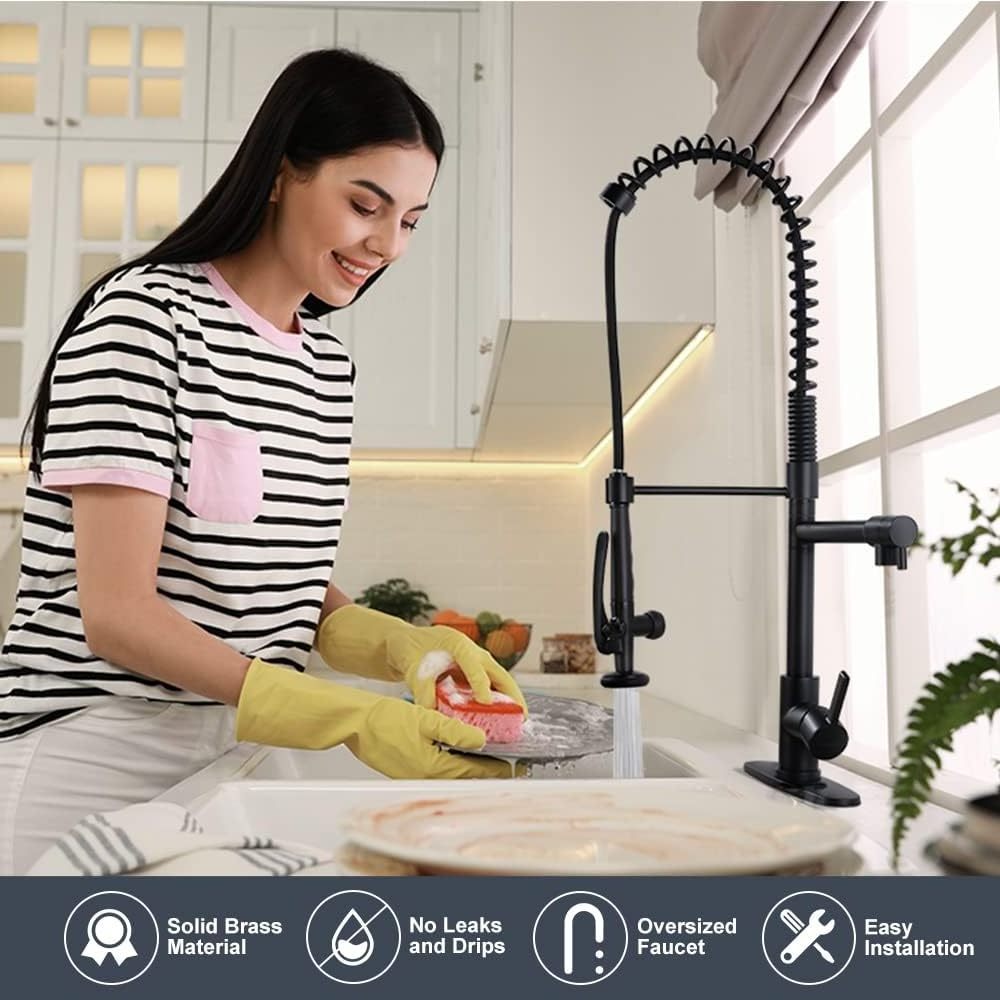 Luxury Spring Pull Out With Sprayer Brass Kitchen Sink Faucets Mixers Taps Kitchen Faucets With Pull Down Sprayer