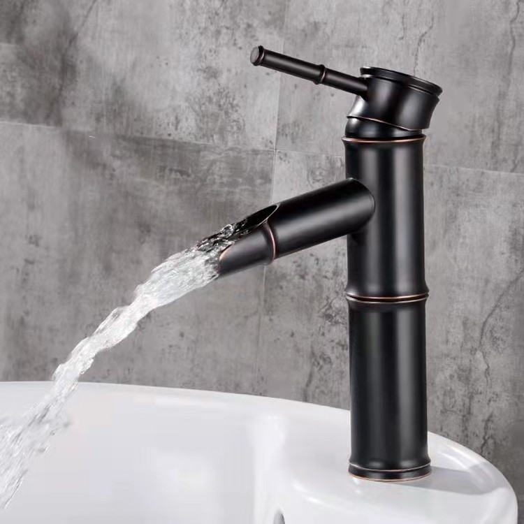 Black Gold Basin Mixer Faucets Low Price Bathroom Faucets Customized Taps European Retro Waterfall Bathroom Basin Faucets