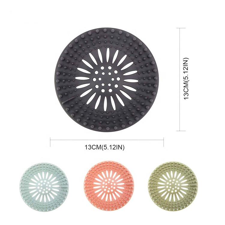 cover silicone hair stopper sink strainers hair catcher durable silicone filter for shower drain