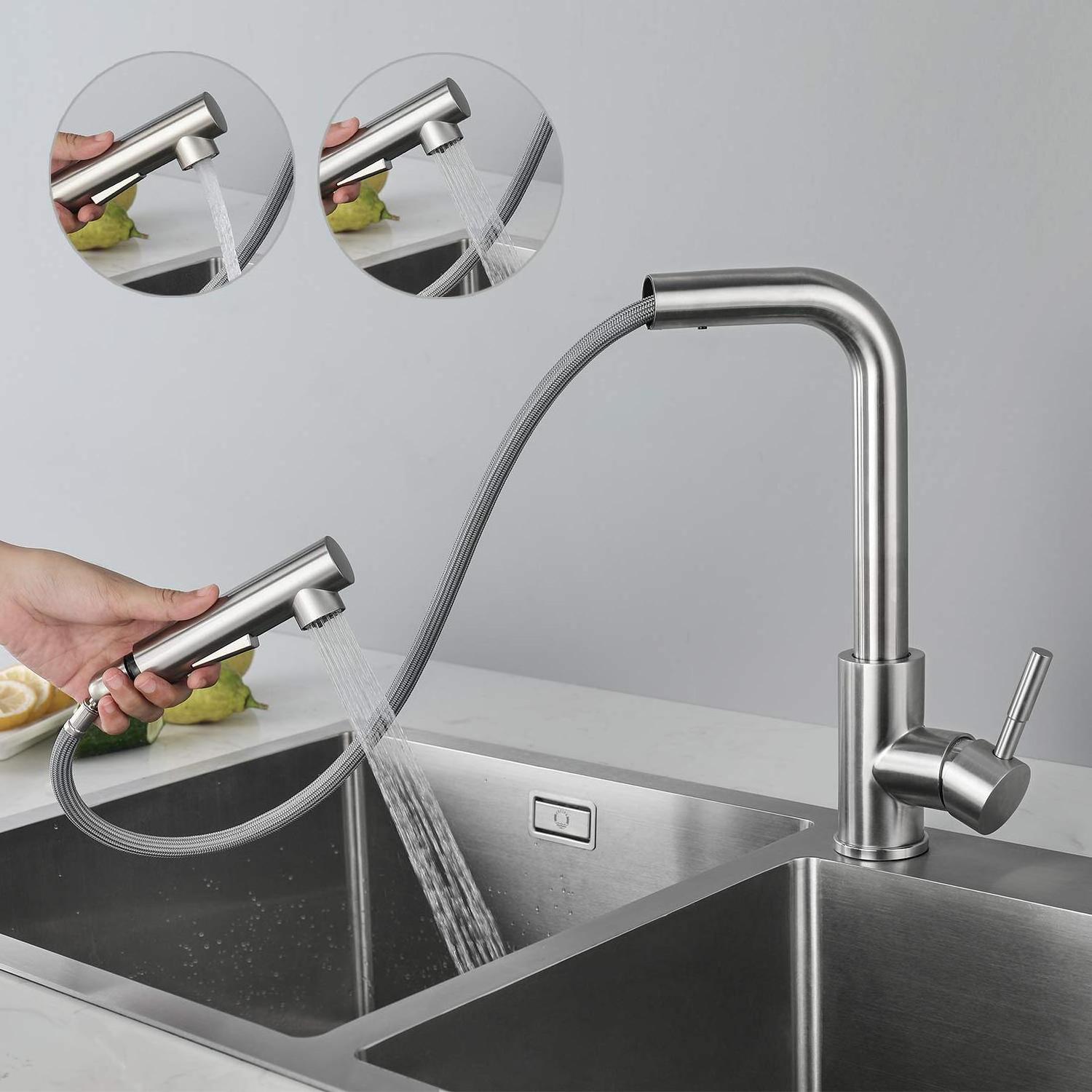 2023 High Kitchen Pull Out Kitchen Sink Faucets Sprayer Taps Accessories Hot Sale Kitchen Faucets with Pull Down Graphic Design