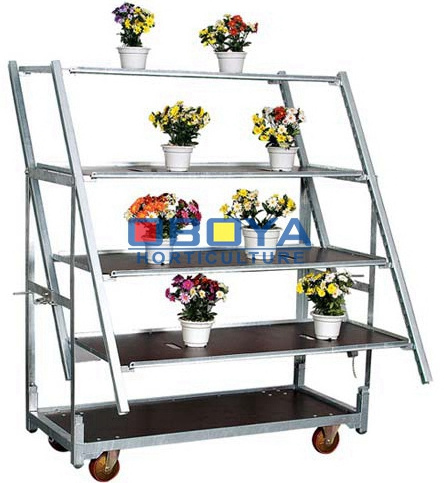 Greenhouse Plant Mover Garden Display Cart with Wheel Flowers Trolley