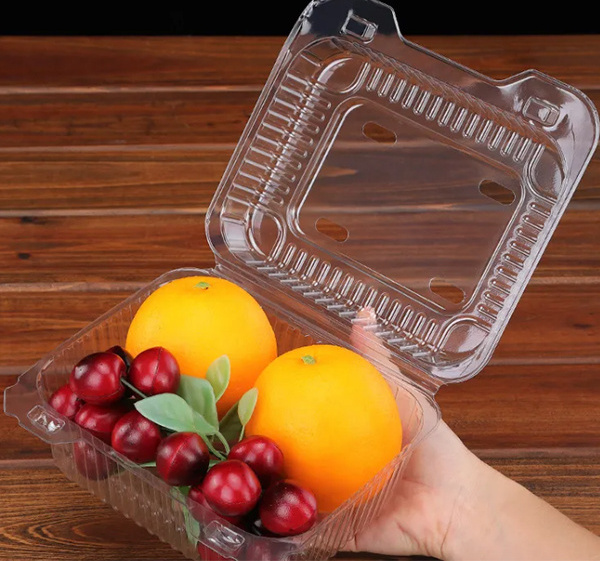 Transparent 400g 800g strawberry tray blueberry clemshell pet box Plastic Fruit vegetable herb punnet Box