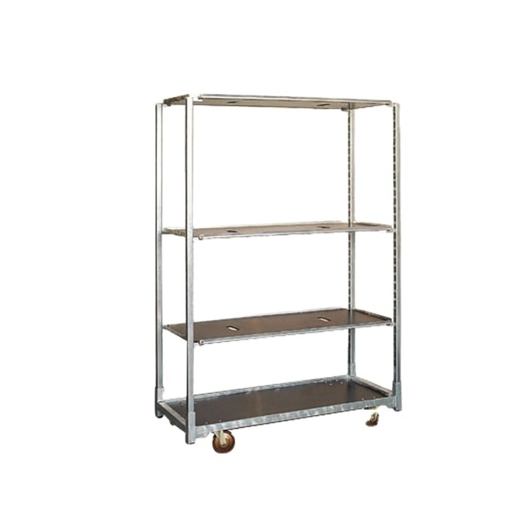 Multifunction metal cart  galvanized danish trolley for greenhouse vegetable nursery shelves