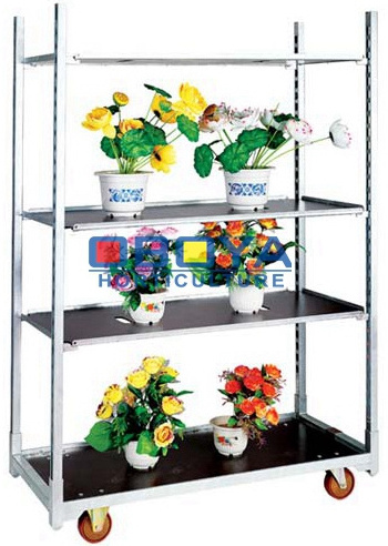 Greenhouse Plant Mover Garden Display Cart with Wheel Flowers Trolley