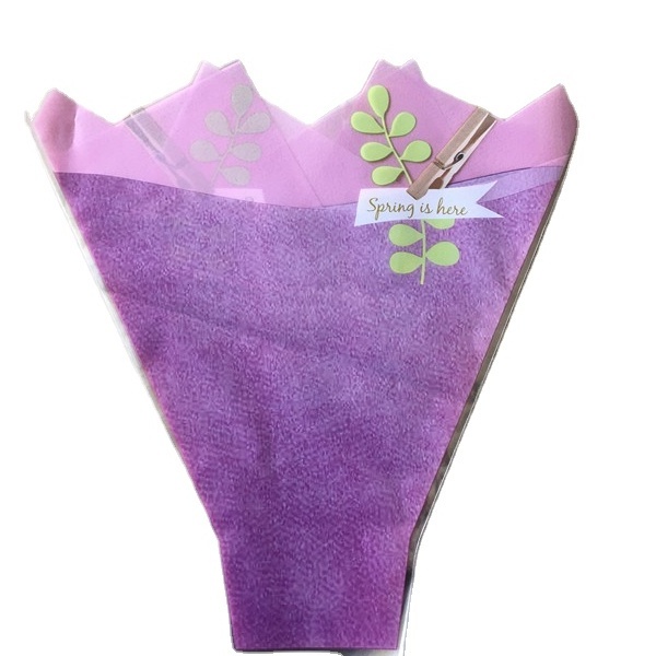 valentine day customized printed plastic BOPP flower bags sleeve for gift packaging