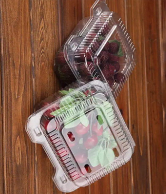 Transparent 400g 800g strawberry tray blueberry clemshell pet box Plastic Fruit vegetable herb punnet Box