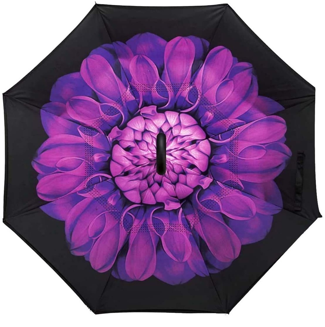 The latest can be customized wholesaleManual Open Double Layer Reverse Umbrella with Flower Prints