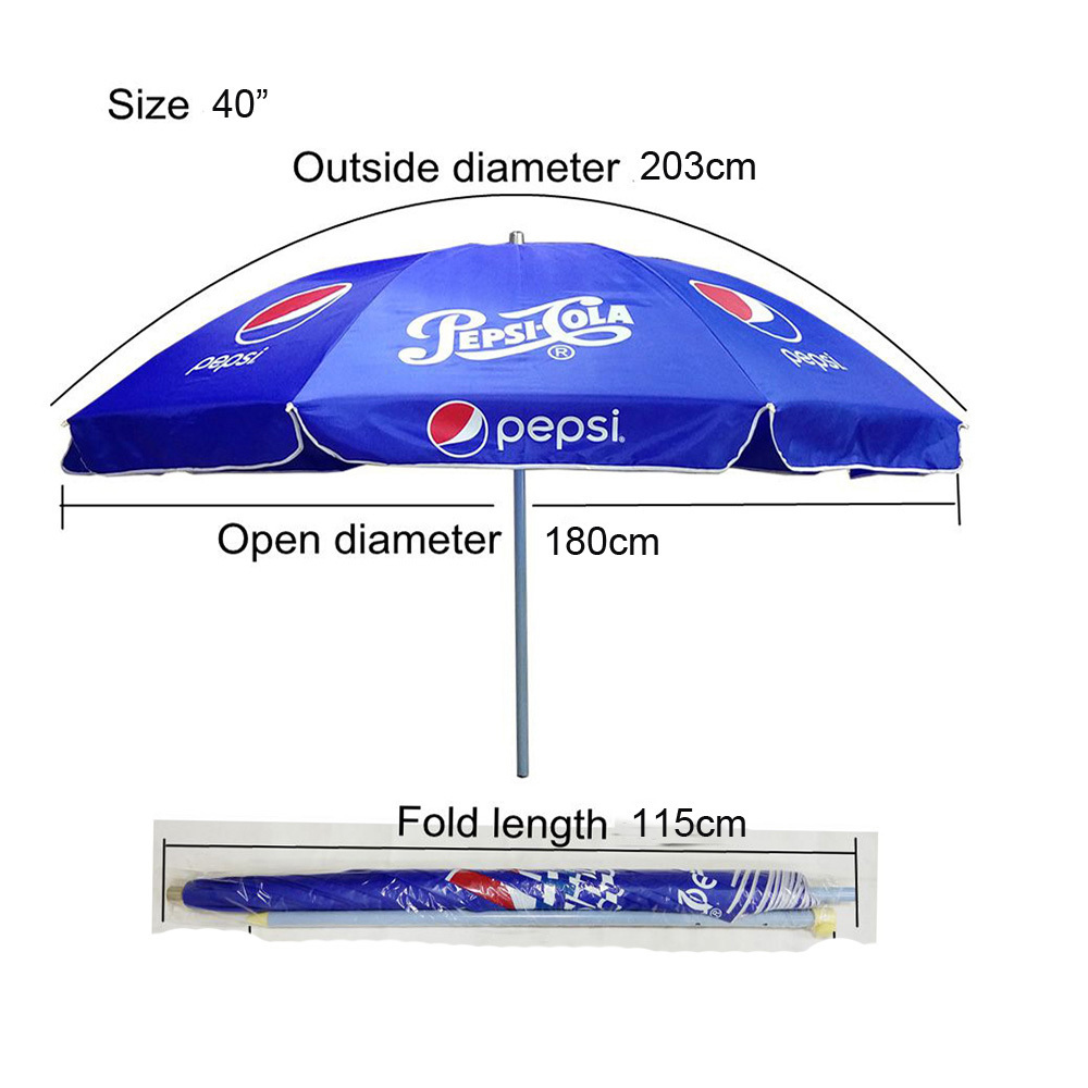 Custom design printed  promotional  beach parasol umbrellas with fringe stripes lightweight wind resistant