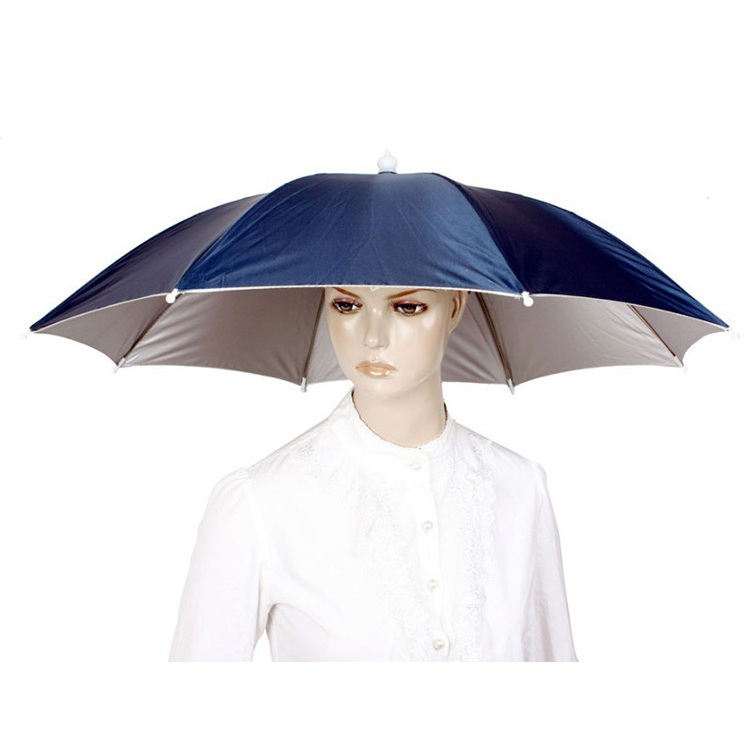 Custom Logo Print UV Protection Head Rain Hat Umbrella