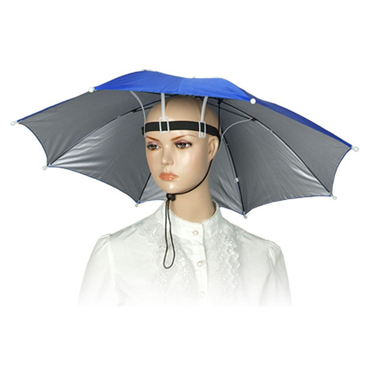 Custom Logo Print UV Protection Head Rain Hat Umbrella