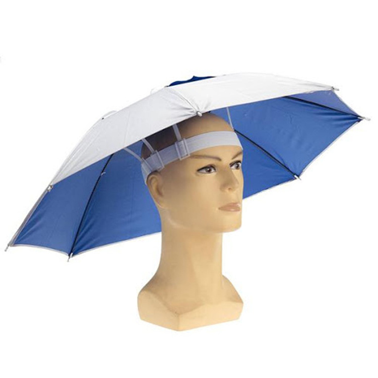 Custom Logo Print UV Protection Head Rain Hat Umbrella