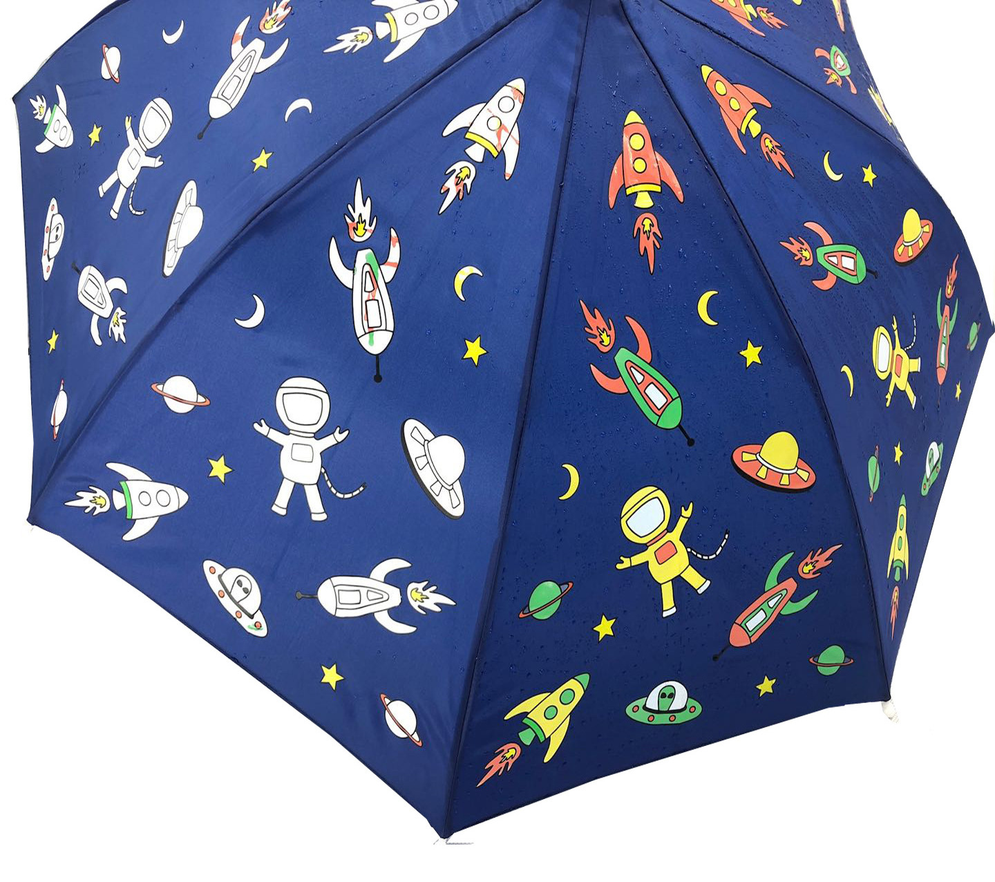 Manual open straight 17 Inch Child Rocket Color Change Umbrella For Kid