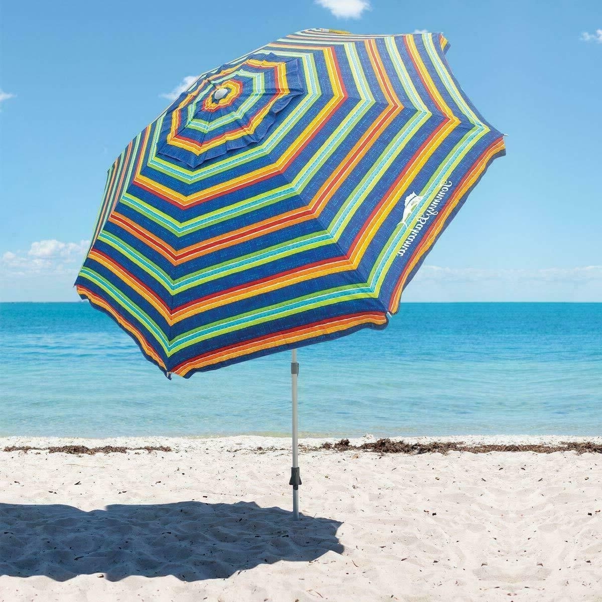 8ft outdoor big premium folding sunshade or rainproof beach umbrella use in garden, pool, seaside for party