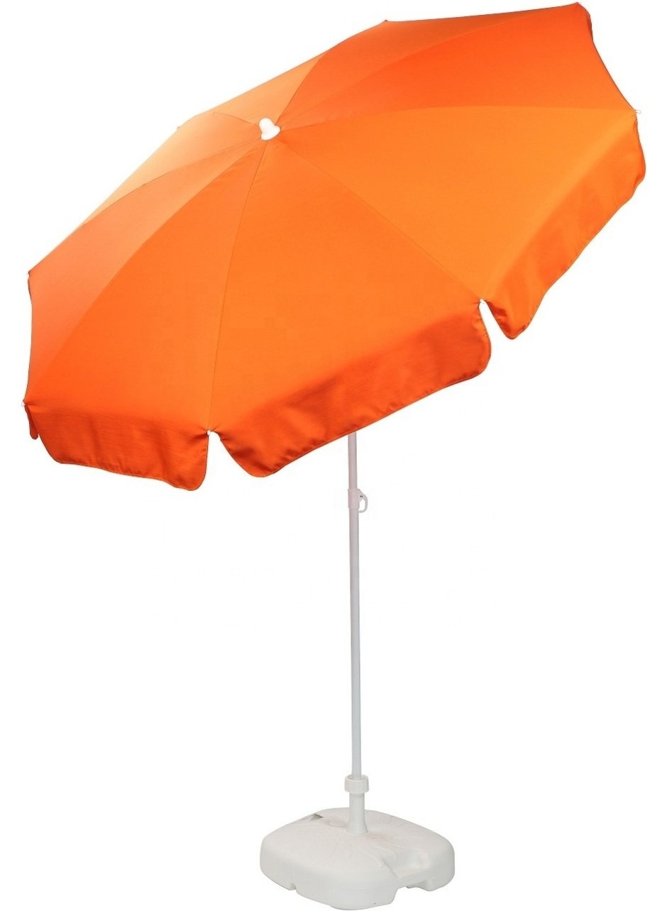 8ft outdoor big premium folding sunshade or rainproof beach umbrella use in garden, pool, seaside for party