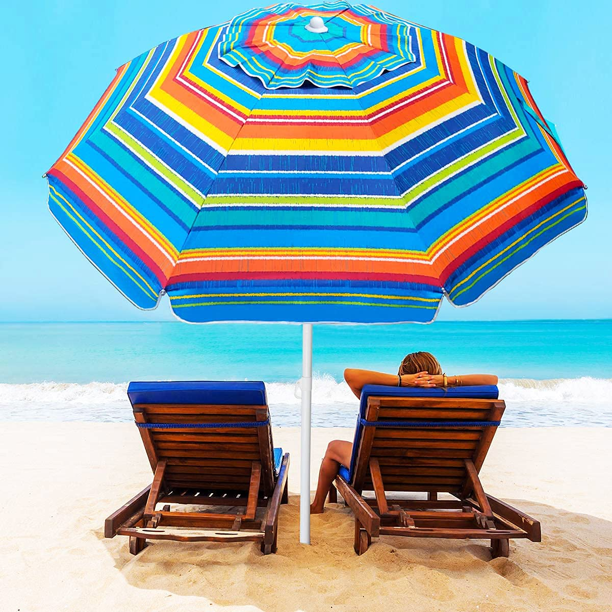 Wholesale 2X2m Parasols Umbrella Rain Beach Garden Patio Large Waterproof Outdoor Beach Patio Umbrellas