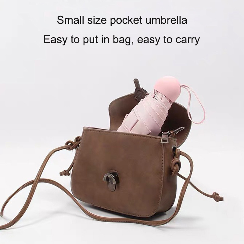 OEM New Design Pocket Portable UV Small Foldable Mini  Umbrella with logo  in pocket for phone