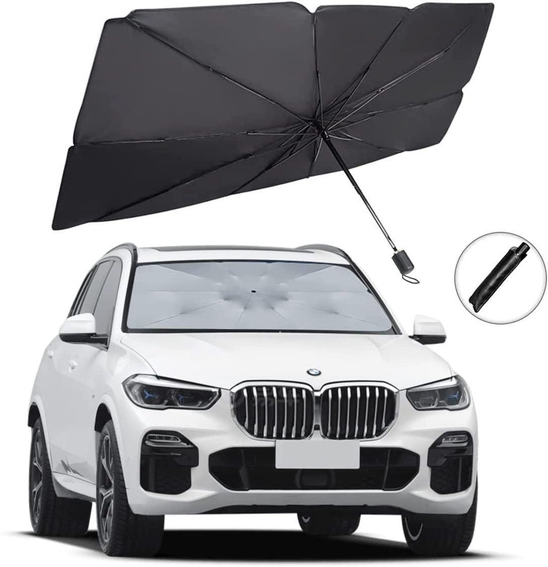 Car Umbrella For Windshield Sun Protection Foldable Car Sunshades Reflect And Protect Vehicle From UV Sun And Heat