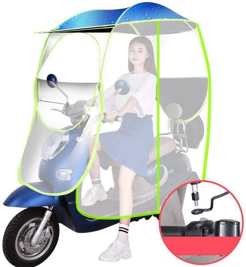 Outdoor Windproof Sunshade Easy Remove Durable And Strong Electric Bike Promotional Scooter Motorcycle Bicycle Umbrella