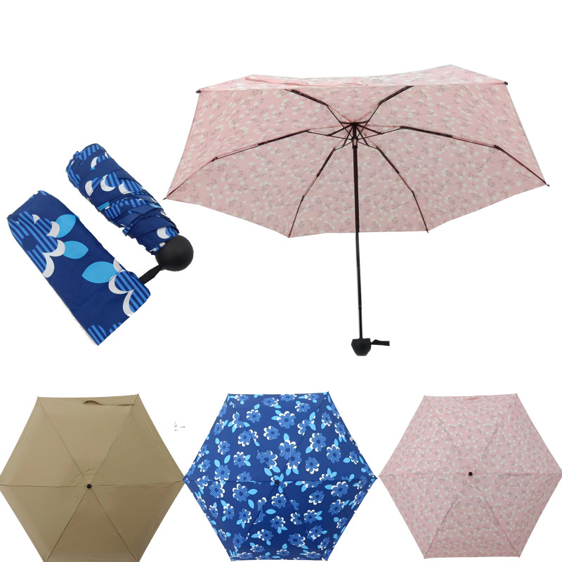 Nano Fabric Super Rainproof  Hydrophobic Mini Size Easy To Carry 5 Folding Umbrella