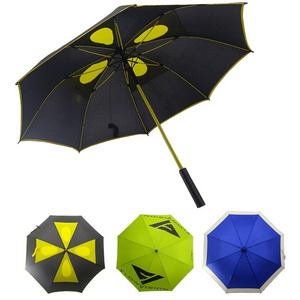 Automatic open golf umbrella for sale oversized double ventilated windproof waterproof adult use