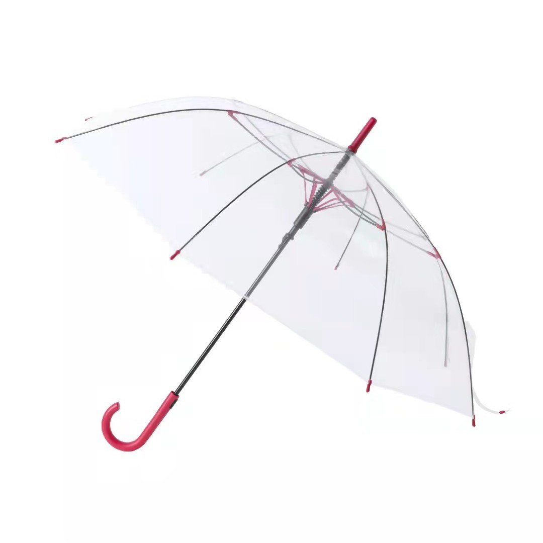 Factory Wholesale High Quality Custom Printed Clear Umbrellas POE Umbrellas Transparent CLASSIC Kid Umbrella