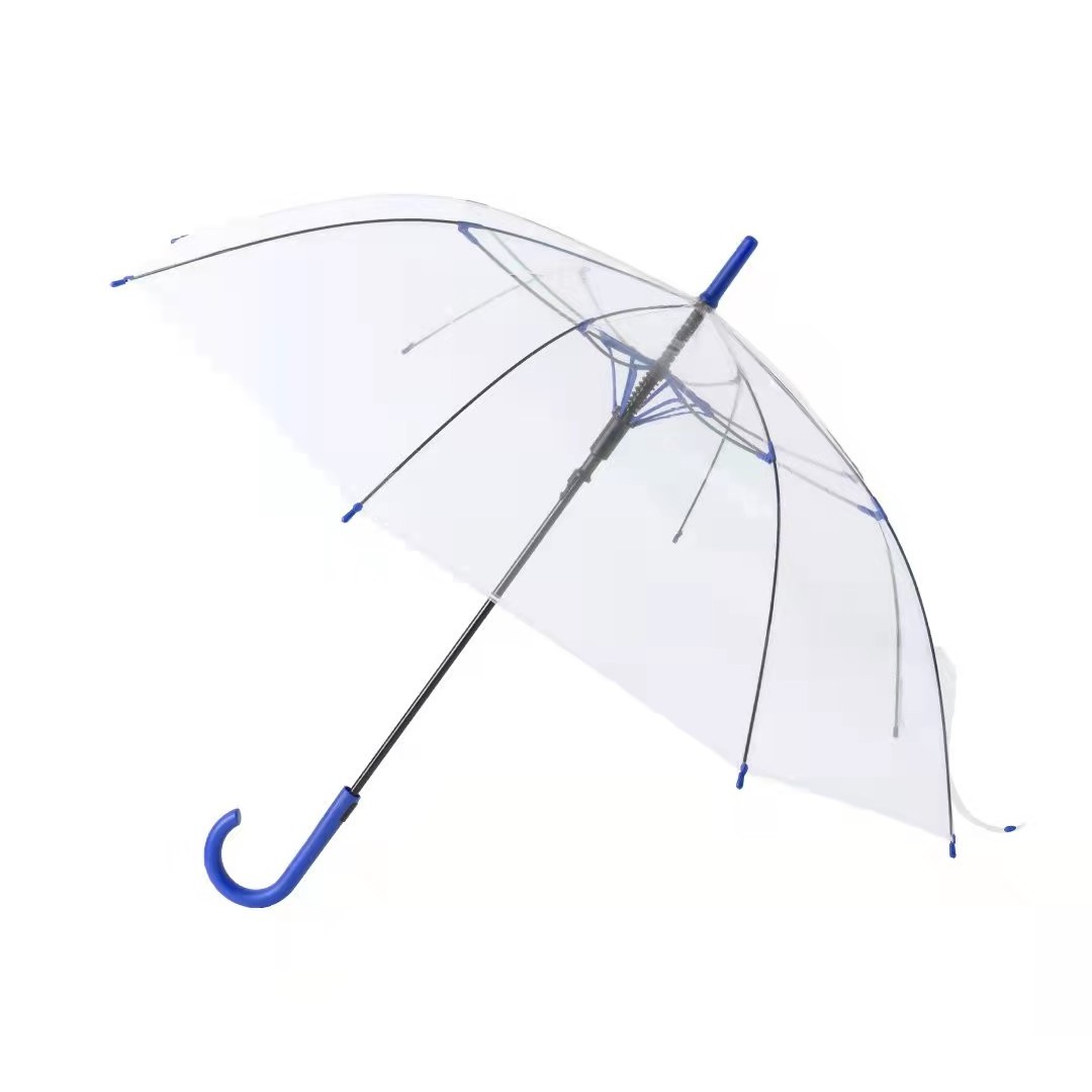 Factory Wholesale High Quality Custom Printed Clear Umbrellas POE Umbrellas Transparent CLASSIC Kid Umbrella