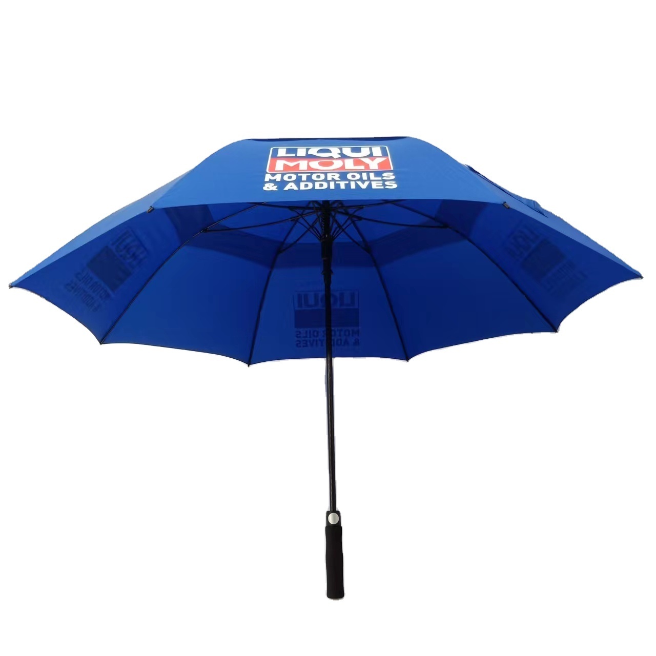 30'' Custom Logo Printing On All Panels Windproof Air Vented Double Canopy Big Size Suitable For 2 Persons  Golf Umbrella