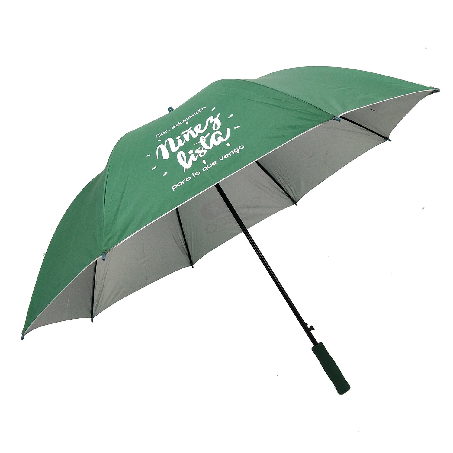 Auto Open Metal Frame Silver UV Coating Cheapest Golf Umbrella For Advertising