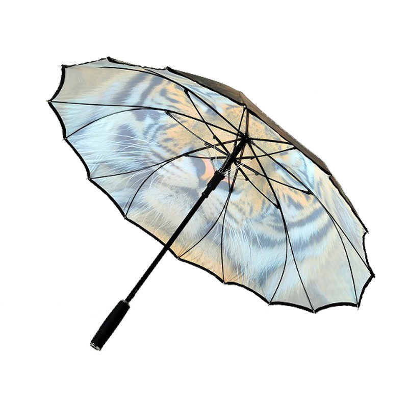 Custom Logo Straight Umbrella For The Rain One-Piece Type Full Body Straight Umbrella