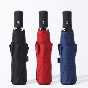 Windproof Security Automatic Umbrella Strong Portable Wind Resistant 3 Folding Umbrella