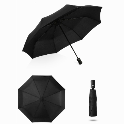 Windproof Security Automatic Umbrella Strong Portable Wind Resistant 3 Folding Umbrella