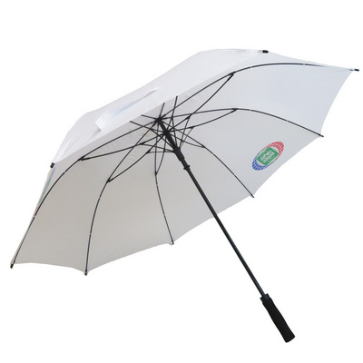 Eva straight handle auto open windproof waterproof white golf umbrella