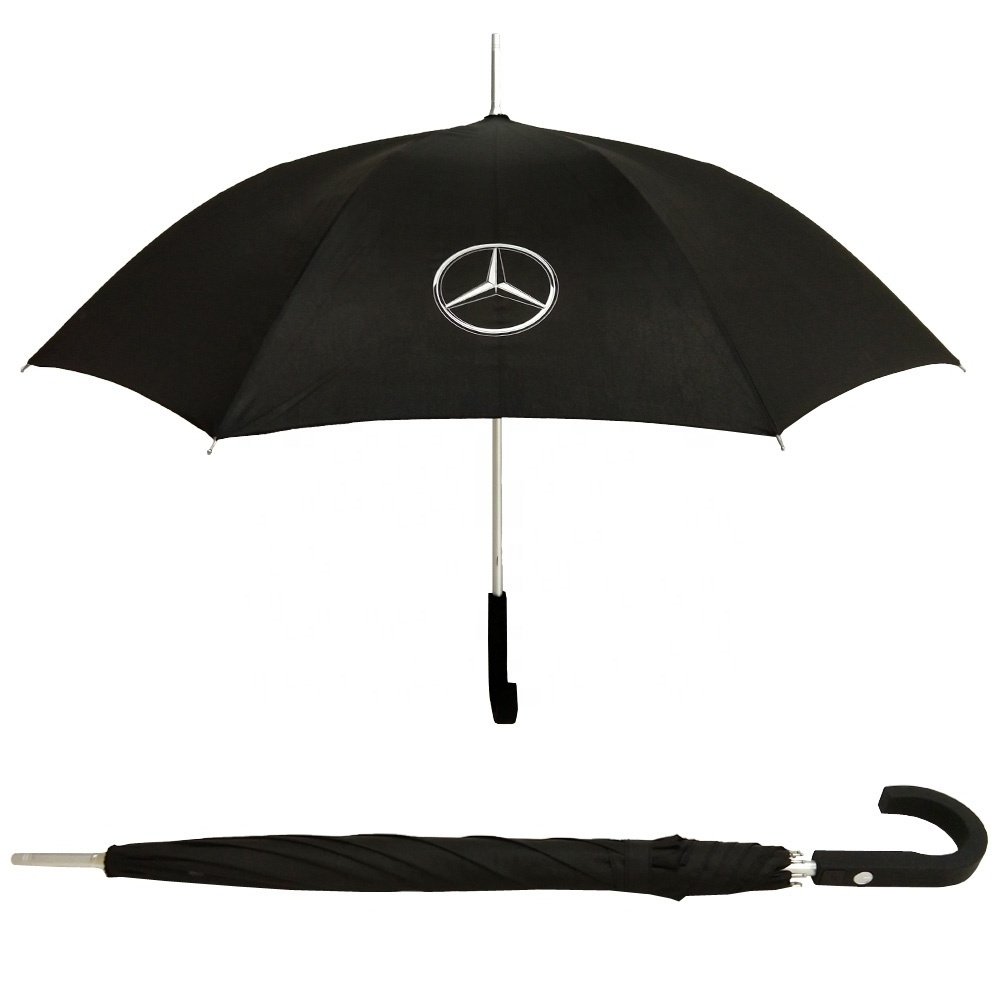 Black with logo printed advertising and best gift car umbrella for Benz umbrella