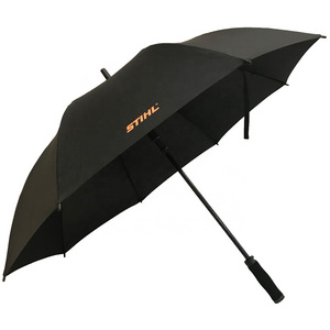 Black handle logo button support customized strong windproof sport umbrella golf size  umbrella