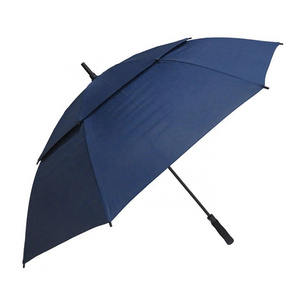 62inch Double Canopy Windproof Fiberglass Frame Large Outdoor Umbrella Golf  umbrella