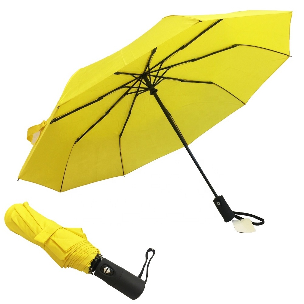 2021 21 inch 3  folding instantly dry portable windproof yellow umbrella