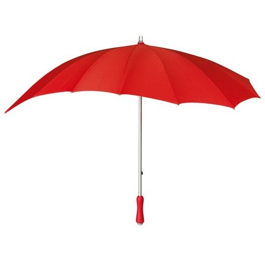 16 Ribs Straight Fiberglass Frame Red Color Heart Shape Umbrella