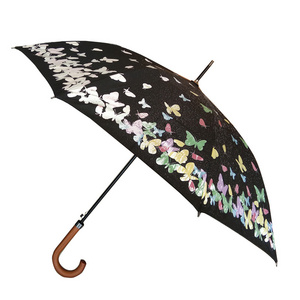 2021  23 inch Auto Open Butterfly print Umbrella Change Color umbrella wholesale