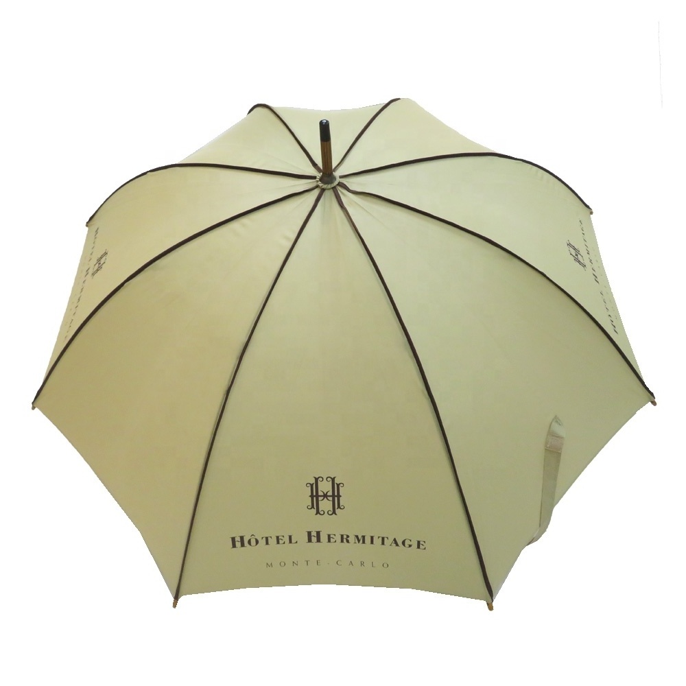 23 Inch High grade lightweight wooden straight wedding umbrella corporation umbrella